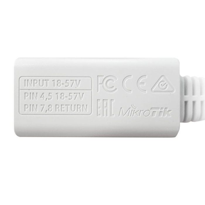 Mikrotik RBGPOE Adaptador Inyector PoE Gigabit Ethernet Mikrotik RBGPOE Adaptador Inyector PoE Gigabit Ethernet